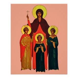 Saint Sophia and Her Daughters The Eternal Virtues Poster