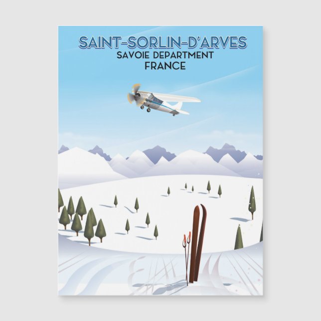 Saint-Sorlin d'Arves France ski poster (Front)
