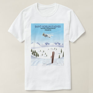 Saint-Sorlin d'Arves France ski poster T-Shirt