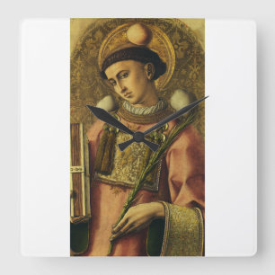 Saint Stephen Apostle of the Seventy Protomartyr Square Wall Clock