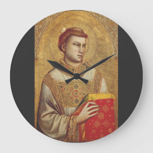 Saint Stephen by Giotto Large Clock