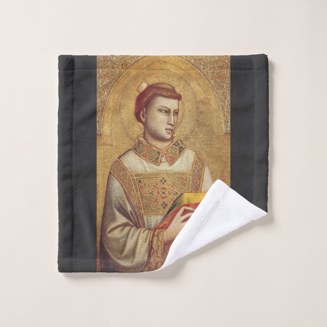 Saint Stephen by Giotto Wash Cloth (Wash Cloth)