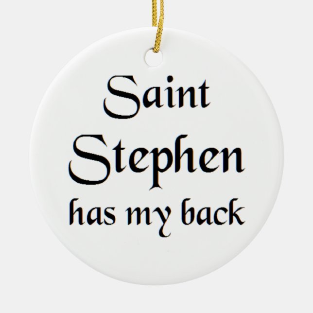 saint stephen ceramic tree decoration (Front)