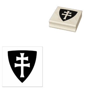 saint stephen hungarian cross symbol hungary king  rubber stamp