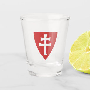 saint stephen hungarian cross symbol hungary king  shot glass