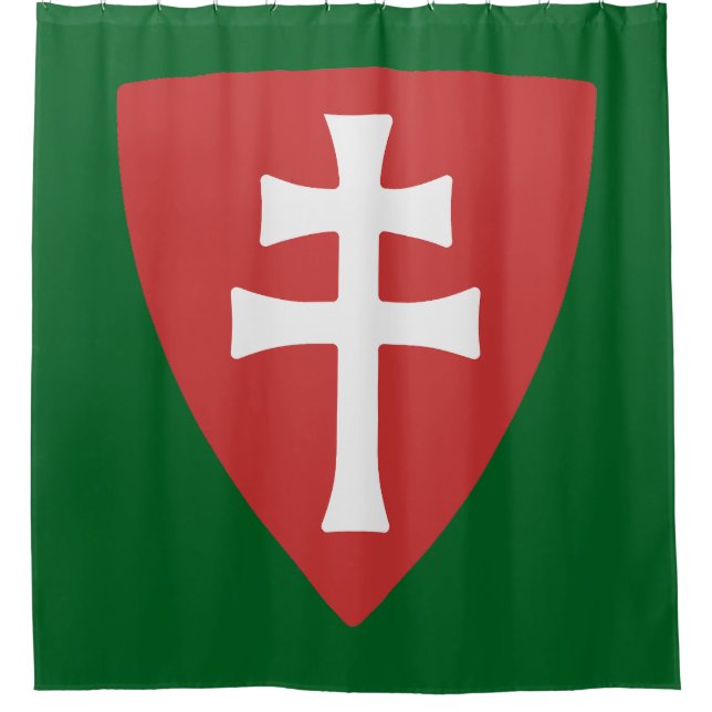 saint stephen hungarian cross symbol hungary king  shower curtain (Front)