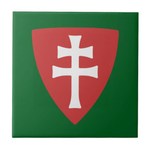 saint stephen hungarian cross symbol hungary king tile