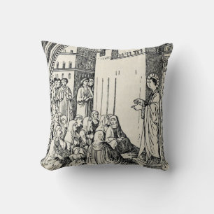 Saint Stephen Preaching by Fra Angelico Cushion