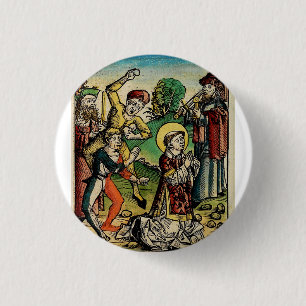 Saint Stephen Protomartyr First Martyr 3 Cm Round Badge