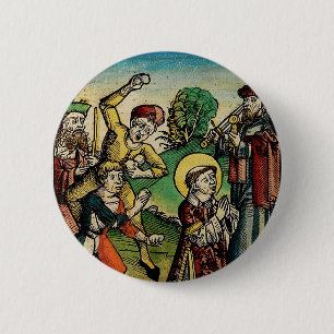 Saint Stephen Protomartyr First Martyr 6 Cm Round Badge