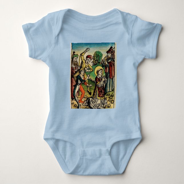 Saint Stephen Protomartyr First Martyr Baby Bodysuit (Front)