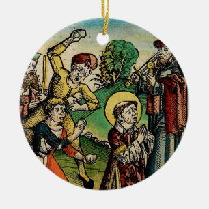 Saint Stephen Protomartyr First Martyr Ceramic Tree Decoration