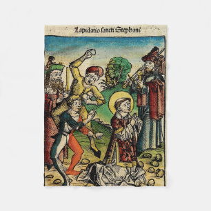 Saint Stephen Protomartyr First Martyr Fleece Blanket