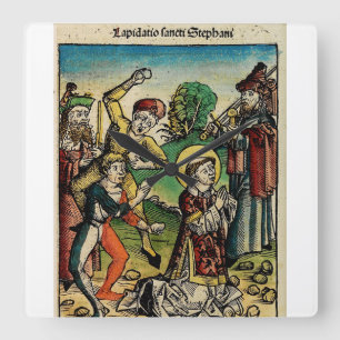 Saint Stephen Protomartyr First Martyr Square Wall Clock