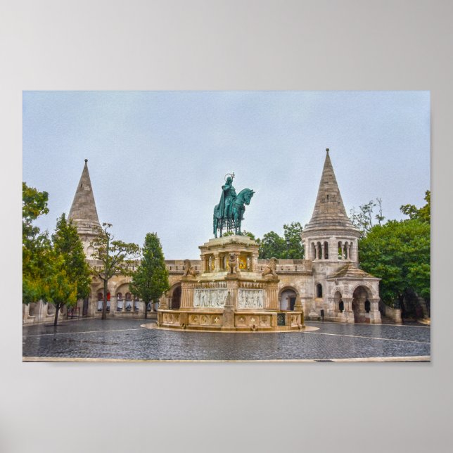 Saint Stephen Statue, Budapest, Hungary Poster (Front)