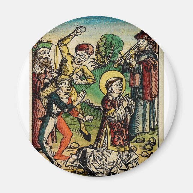 Saint Stephen the Protomartyr Fine Art Iconography Magnet (Front)