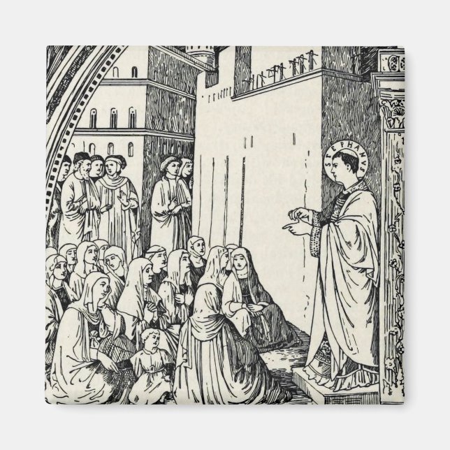 Saint Stephen the Protomartyr Fine Art Iconography Magnet (Front)