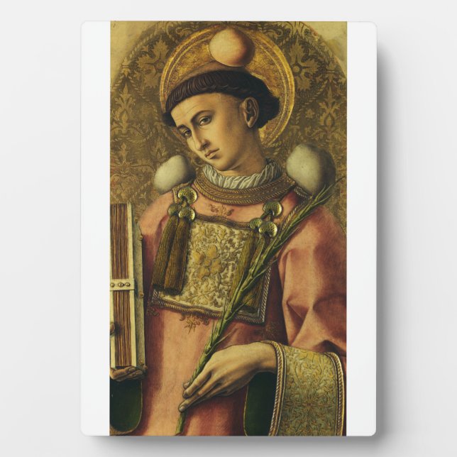 Saint Stephen the Protomartyr Fine Art Iconography Plaque (Front)
