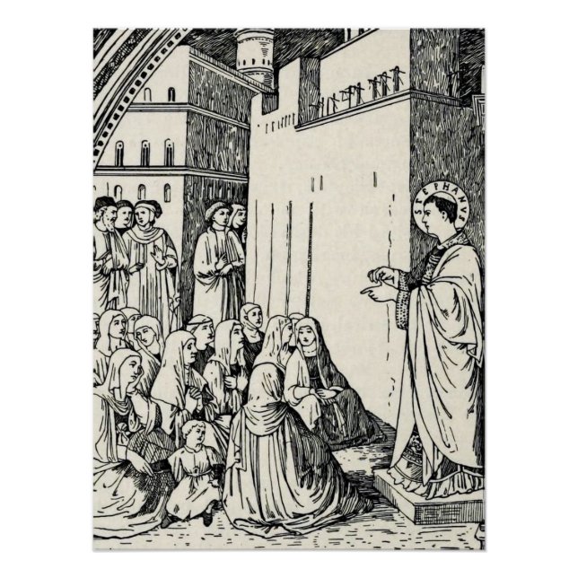 Saint Stephen the Protomartyr Fine Art Iconography Poster (Front)