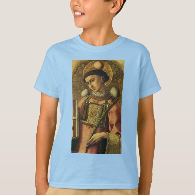 Saint Stephen the Protomartyr Fine Art Iconography T-Shirt (Front)
