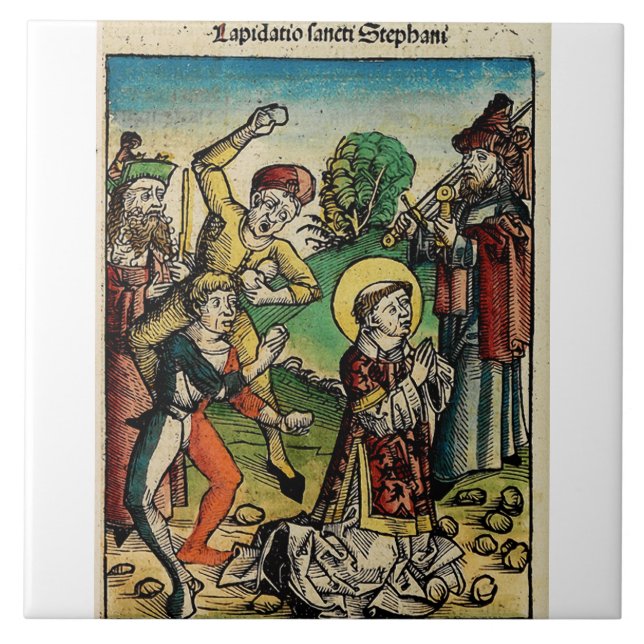 Saint Stephen the Protomartyr Fine Art Iconography Tile (Front)