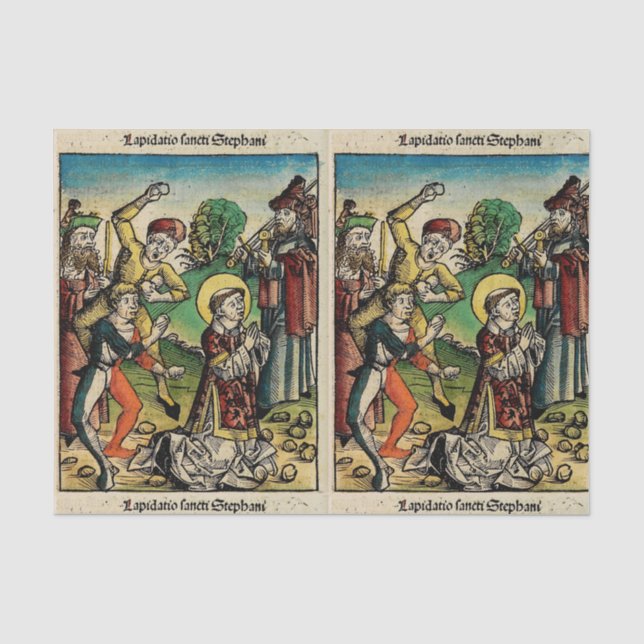 Saint Stephen the Protomartyr Fine Art Iconography Tissue Paper (Front)