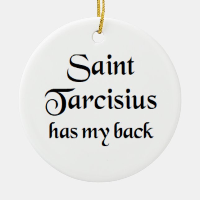 saint tarcisius ceramic tree decoration (Front)