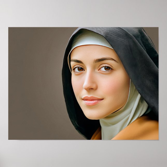 Saint Teresa in Quiet Reflection Poster (Front)