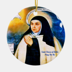 Saint Teresa of Avila Ceramic Tree Decoration
