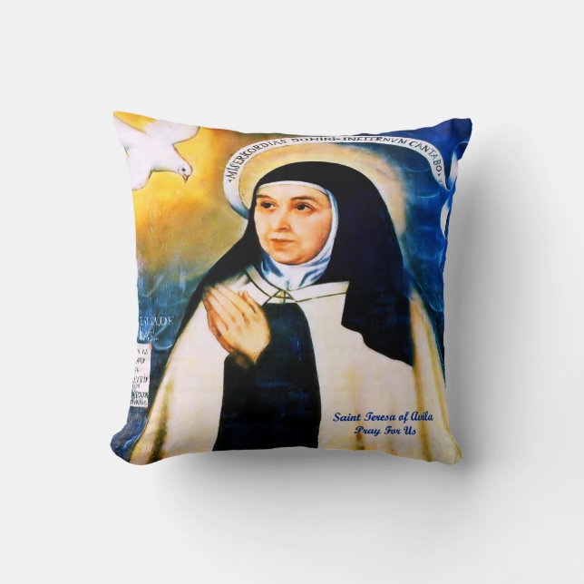 Saint Teresa of Avila Cushion (Front)