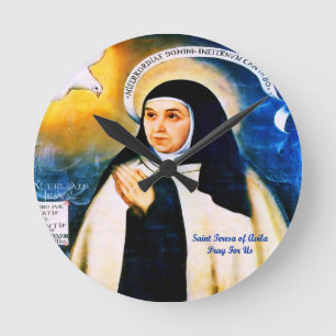Saint Teresa of Avila Round Clock