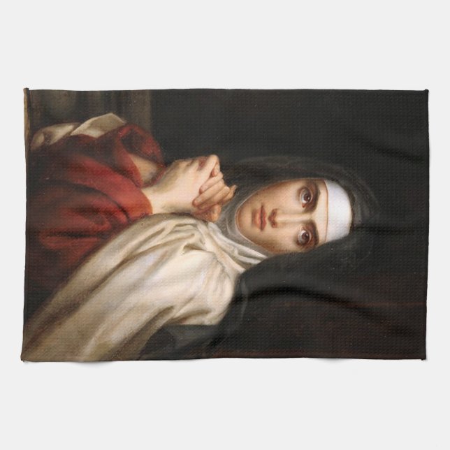 Saint Teresa of Jesus Tea Towel (Horizontal)