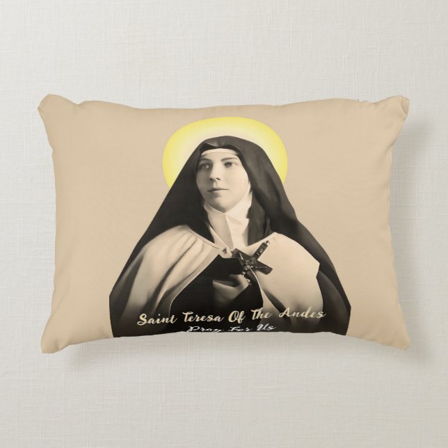 SAINT TERESA OF THE ANDES DECORATIVE CUSHION (Front)