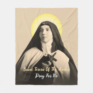 SAINT TERESA OF THE ANDES FLEECE BLANKET