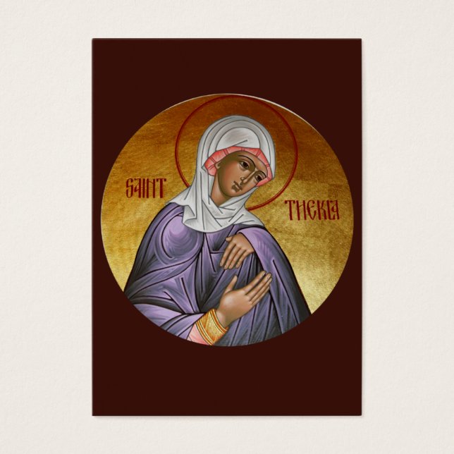 Saint Thekla Mini-Prayer Card (Front)