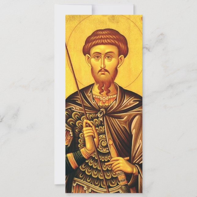 Saint Theodore Tiron orthodox icon Invitation (Front)
