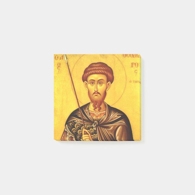 Saint Theodore Tiron orthodox icon Post-it Notes (Front)
