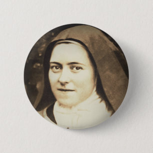 SAINT THERESE OF LISIEUX 6 CM ROUND BADGE