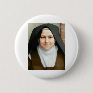 saint therese of lisieux 6 cm round badge