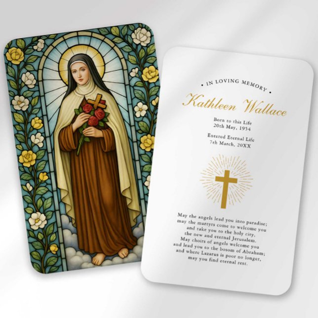 Saint Therese of Lisieux Bereavement Sympathy Card (Creator Uploaded)