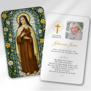 Saint Therese of Lisieux Bereavement Sympathy Card