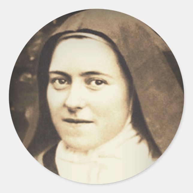 SAINT THERESE OF LISIEUX CLASSIC ROUND STICKER (Front)