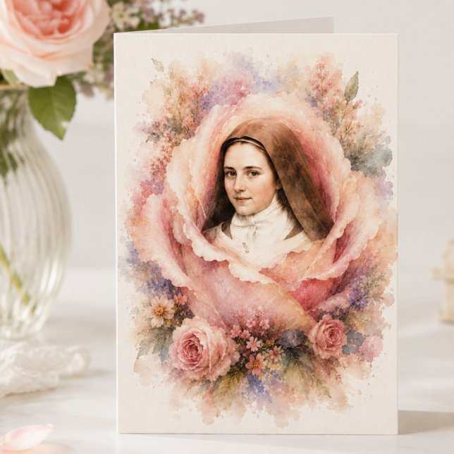 Saint Thérèse of Lisieux "Everything Is Grace"  Card (A beautiful keepsake inspired by Saint Thérèse.)
