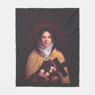 Saint Therese of Lisieux Fleece Blanket