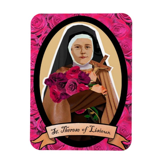 Saint Therese of Lisieux icon fridge magnet (Vertical)