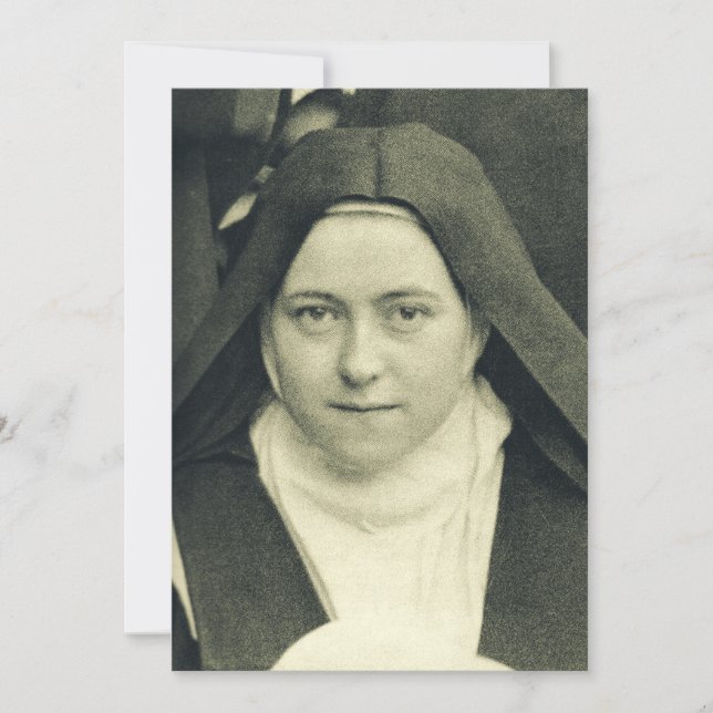Saint Therese of the Child Jesus and the Holy Face Holiday Card (Front)