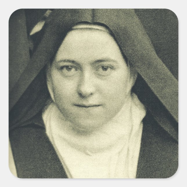 Saint Therese of the Child Jesus and the Holy Face Square Sticker (Front)