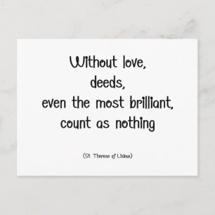 Saint Therese Quote Postcard