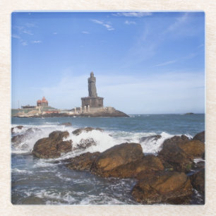 Saint Thiruvalluvar Statue Tamil Nadu, India Glass Coaster
