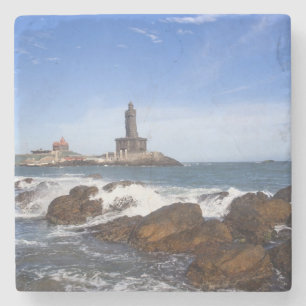 Saint Thiruvalluvar Statue Tamil Nadu, India Stone Coaster